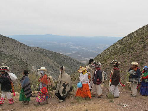 Wixarikas leaving ceremony
