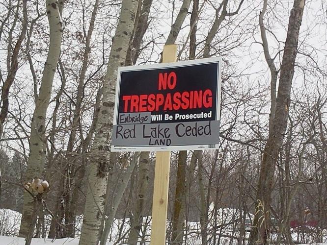 Sign at Enbridge Encampment