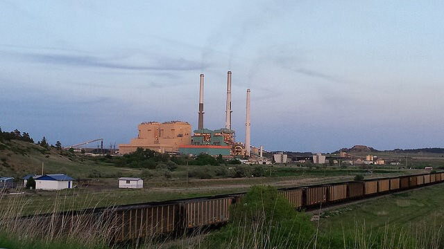 Coal train near Coal Strip power plants in Colstrip, Montana. Photo by Nick Mullins, summer 2015
