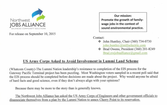 Excerpt from September 10, 2015 NWJA press release