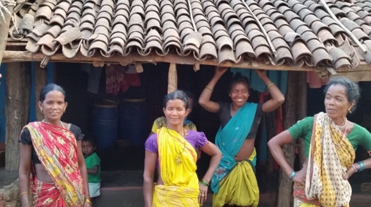 Dongria Kondh women resisting mining in Niyamgiri Raygada district