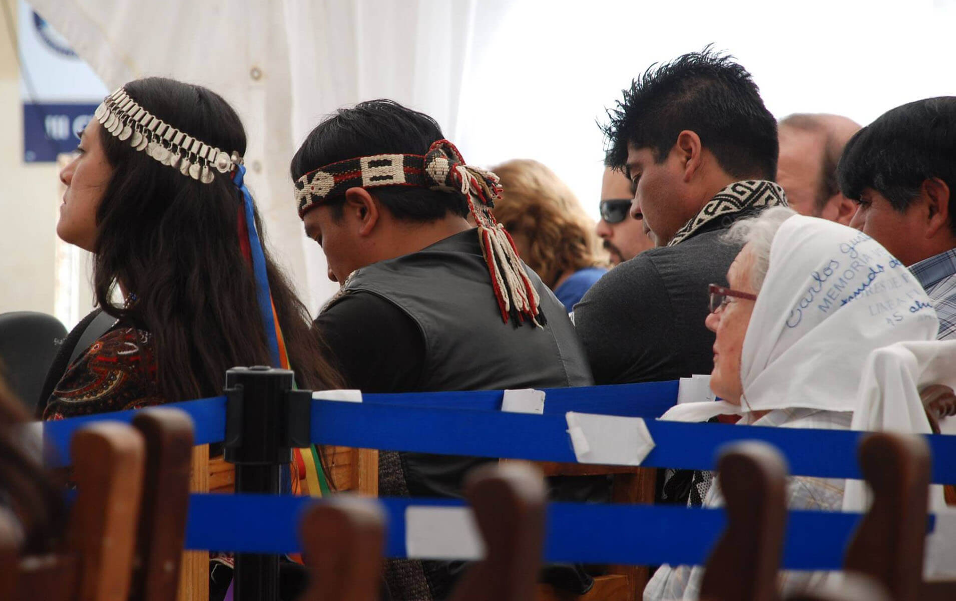 Martin (middle) and Mauricio (right) await the verdict as Nora Cortiñas (bottom right), a renowned human rights activist, watches on (Photo: Ruben Curricoy Nañko)