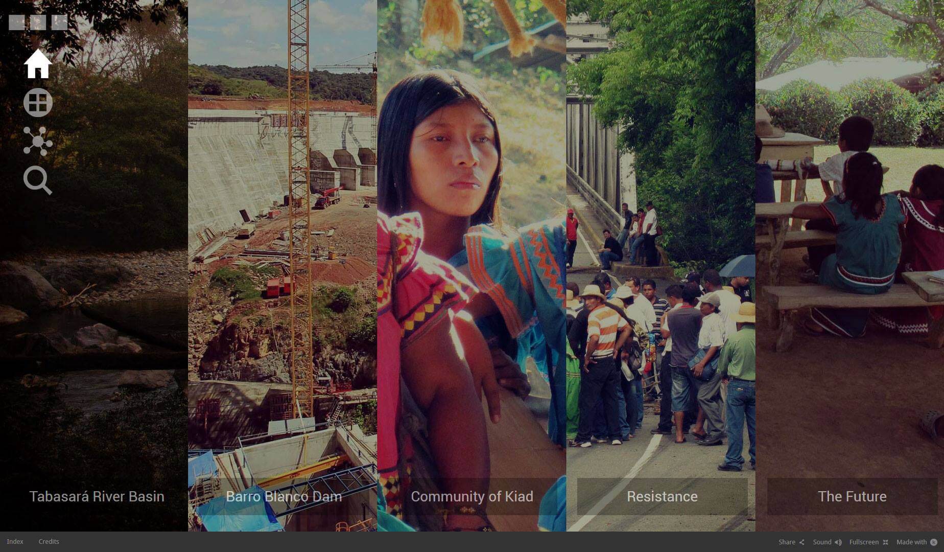 screenshot from an experimental webdoc by Richard Arghiris