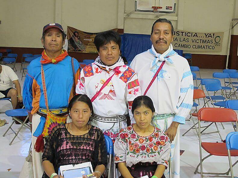 Wixarika delegation to COP 14, together with Maya delegates from Guatemala