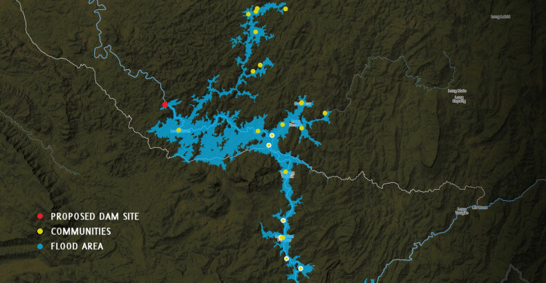 Baram Dam project map by Sarawak Report
