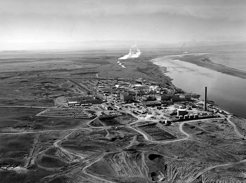 The N-Reactor at the Hanford site along the Columbia River.