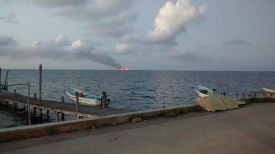 Fire from the mainland