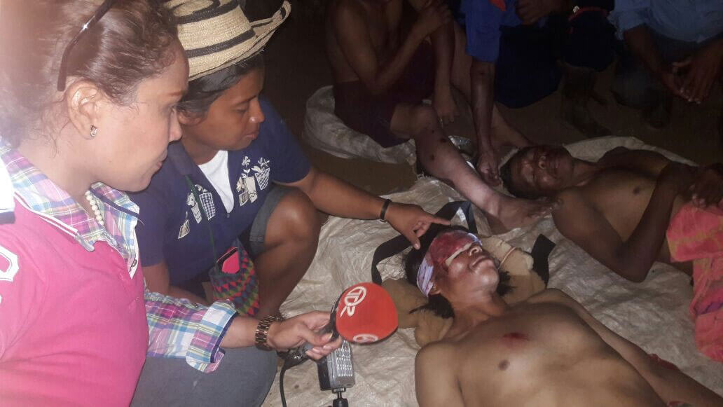 This photograph of journalist Lissette Centen at the scene verifies that the images were real. Credit:  Frenadeso