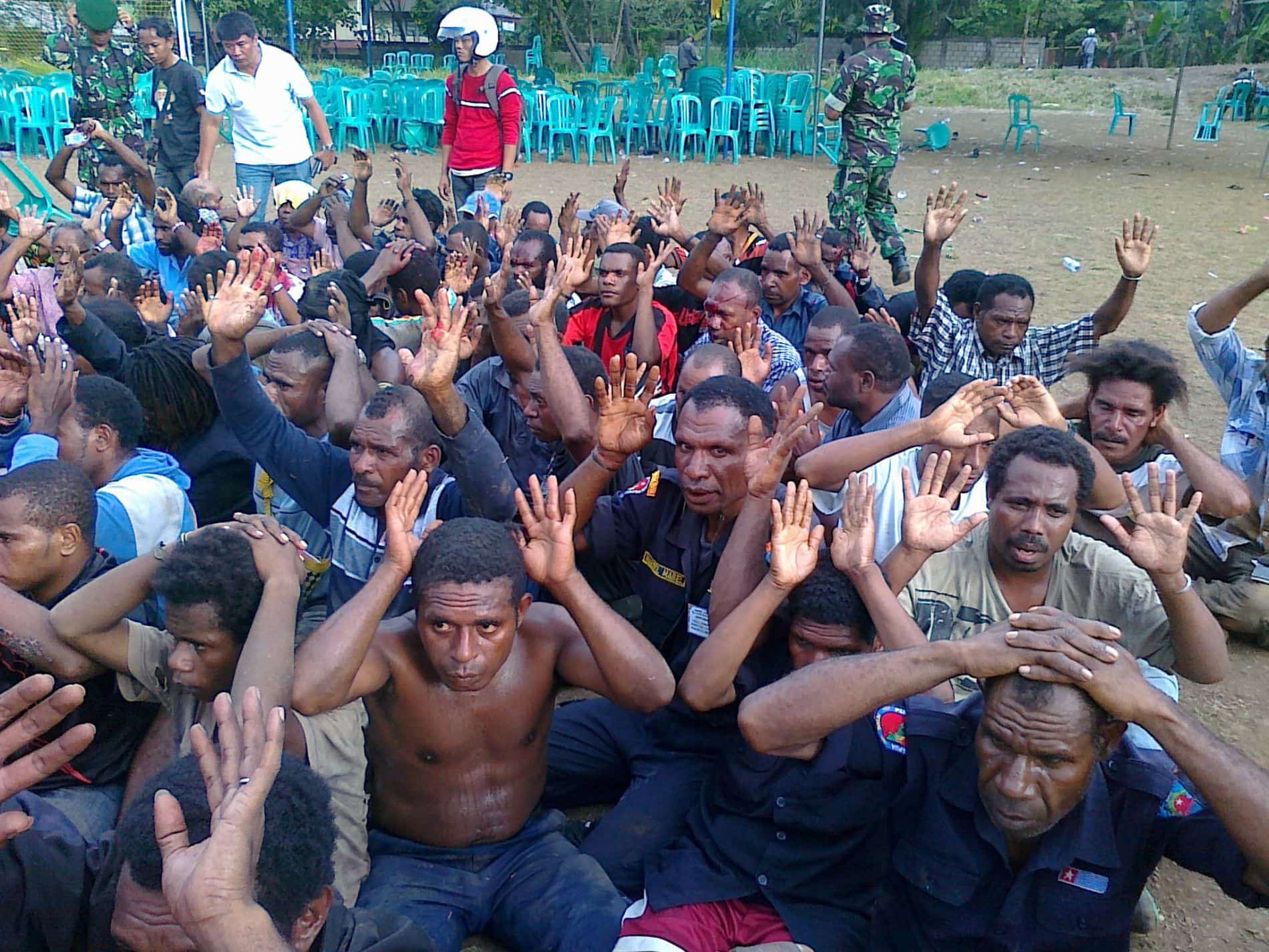 West papuans who arest and torture by indonesia police and military