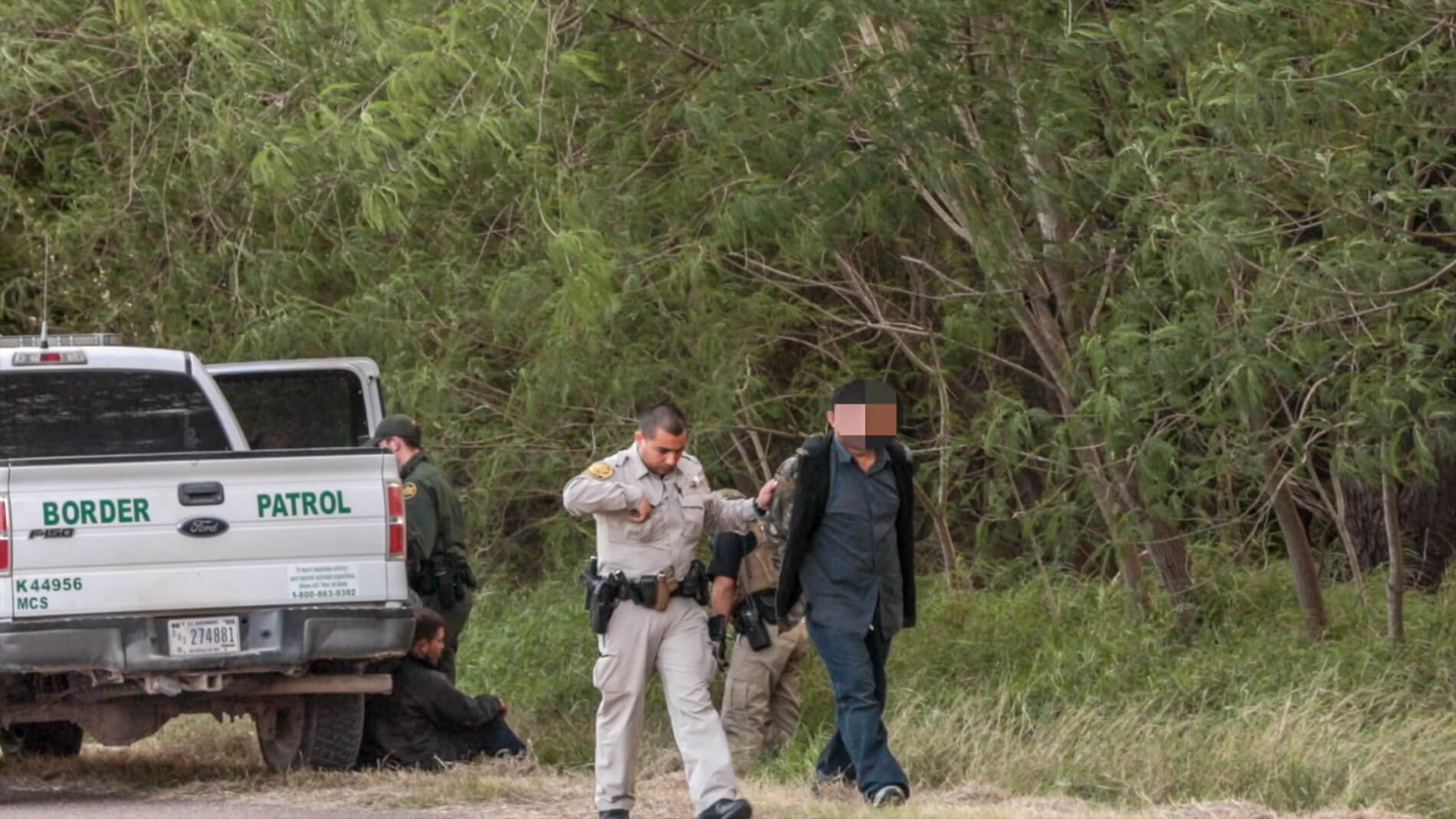 Border patrol detaining migrants