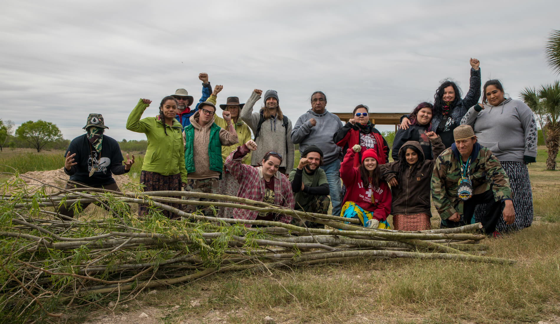 Members of the Carrizo/Comecrudo Tribe and allies