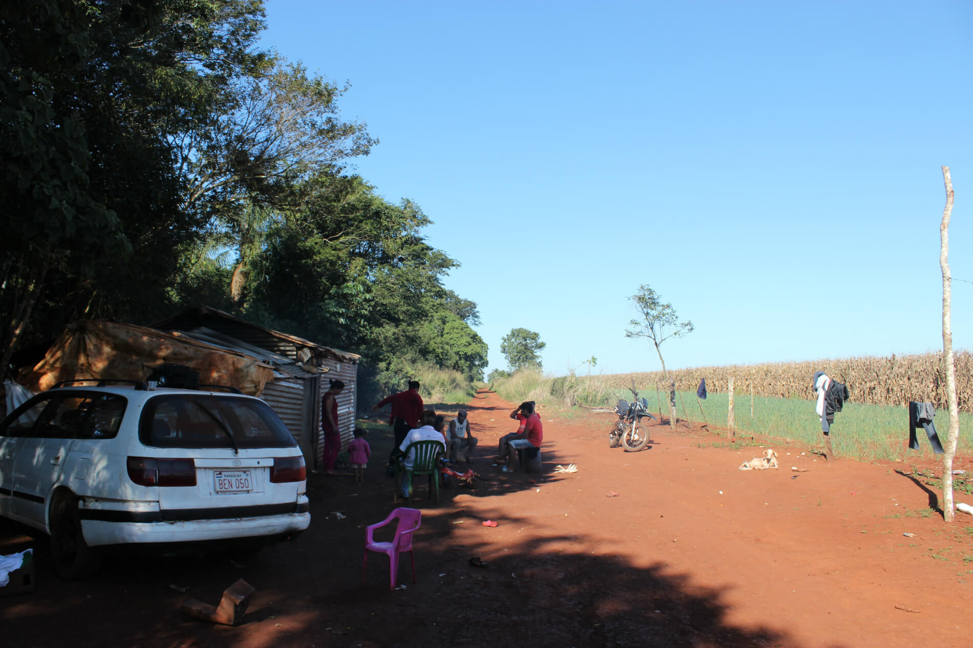 The community is living between two contrasting landscapes