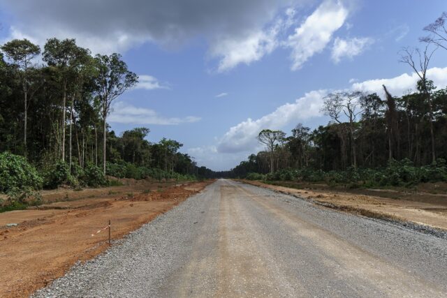 Unfinished highway into the jungle