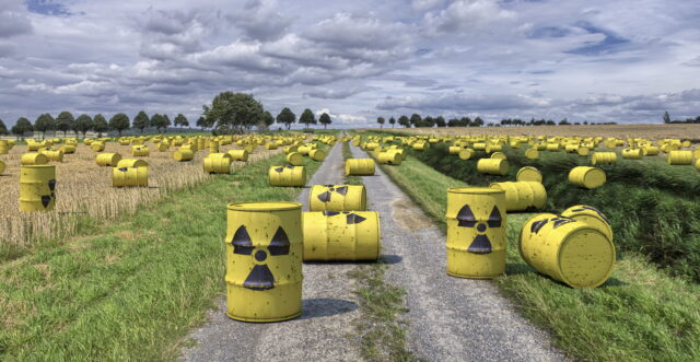 Nuclear waste radioactive trash