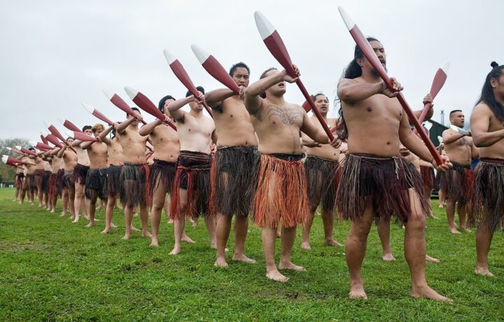 New Zealand Maori rowing ceremonial coreography