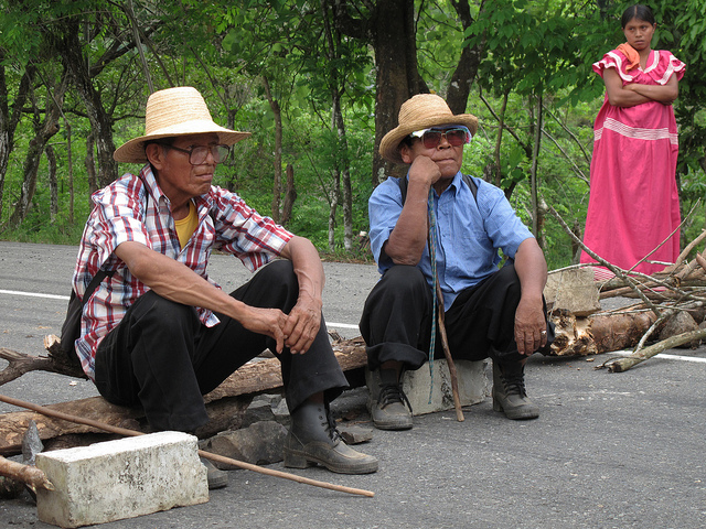Ngobe Protesters taking a break